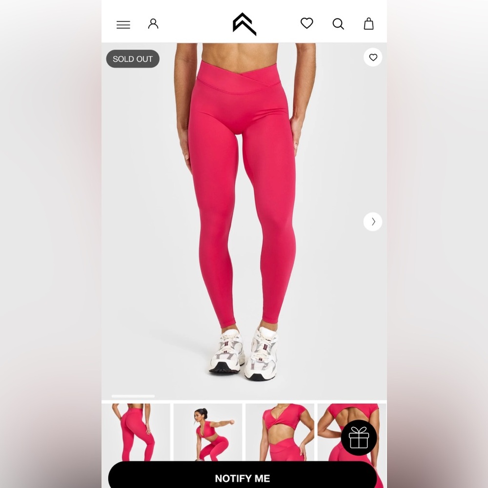 Women's Oner active Unified wrap Berry Bloom leggings Small Long
